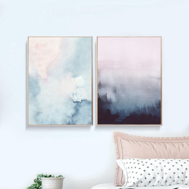 Watercolor Pastel Canvas Art