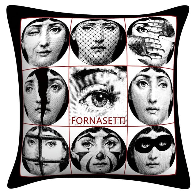 Vintage Fornasetti Style Cushion Cover