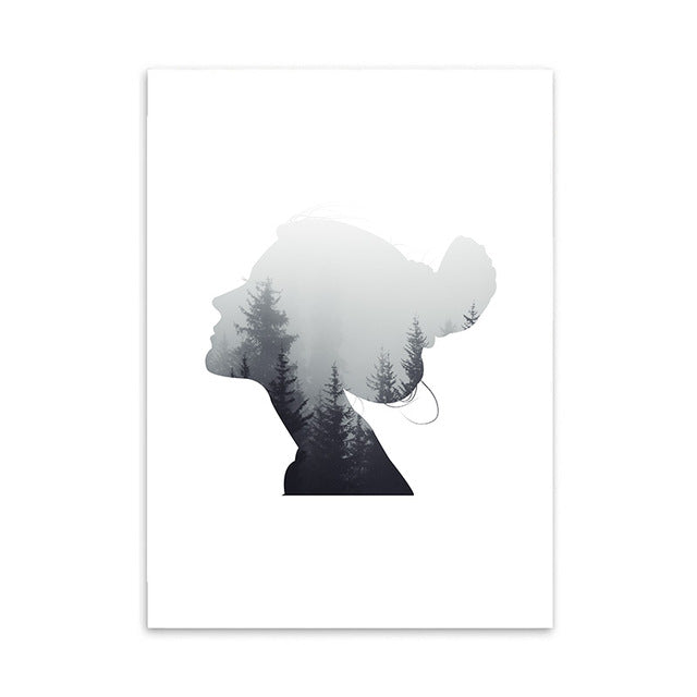 Black and White Minimal Art