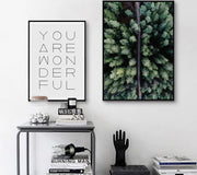 Scandinavian Forest And Quote Canvas