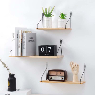 Stylish Wooden and Metal Shelf