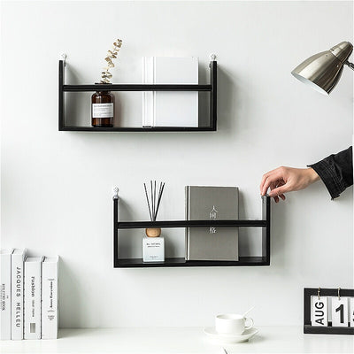 Nordic Style Wooden Storage Rack Shelves Bedroom TV Wall Hanging Storage Holder Flower Pot Book Shelf Home Decor Room Organizer