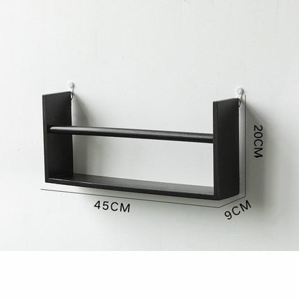Nordic Style Wooden Storage Rack Shelves Bedroom TV Wall Hanging Storage Holder Flower Pot Book Shelf Home Decor Room Organizer